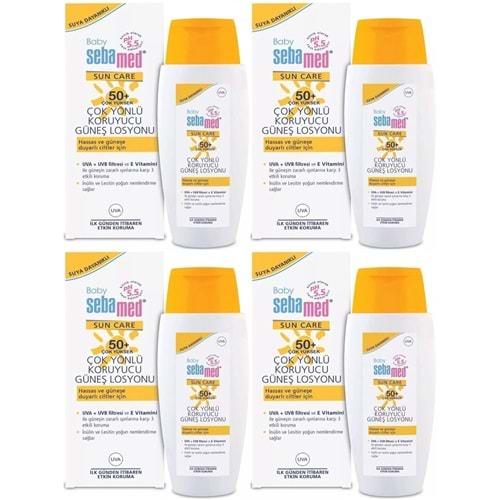 Sebamed Sun Care Bebek Güneş Losyonu Kremi 50+ Faktör 150ML (Hassas Ciltler İçin) (4 Lü Set)