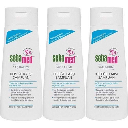 Sebamed Şampuan 400ML Kepeğe Karşı ve Yağlı Saç Tipleri için (3 Lü Set)