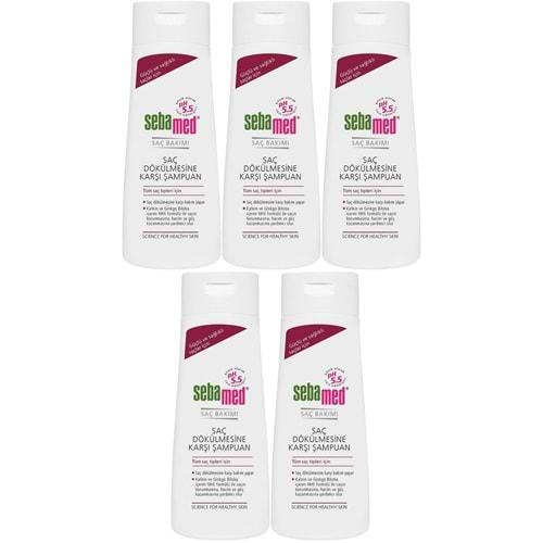 Sebamed Şampuan 200ML Saç Dökülmesine Karşı (Tüm Saç Tipleri için) (5 Li Set)