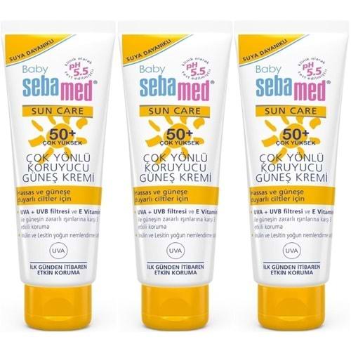 Sebamed Baby Sun Care Güneş Kremi 75ML 50+ Çok Yüksek Faktör Çoçuk (3 Lü Set)