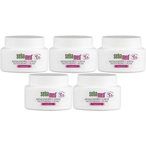 Sebamed Nemlendirici Cilt Bakım Kremi 75ML Günlük Bakım (Yüz - Boyun - Vücut) (5 Li Set)