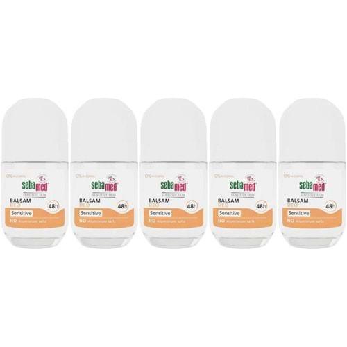 Sebamed Deodorant Roll-On 50ML Balsam Hassas/Sensitive (5 Li Set)