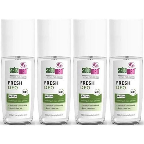 Sebamed Deodorant Sprey 75 ML Fresh Active (4 Lü Set)
