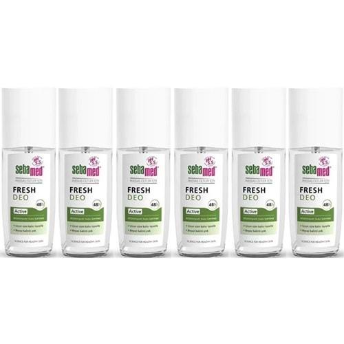 Sebamed Deodorant Sprey 75 ML Fresh Active (6 Lı Set)