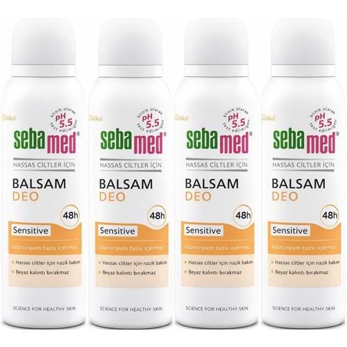 Sebamed Deodorant Aerosol 150 ML Balsam - Sensitive/Hassas (4 Lü Set)