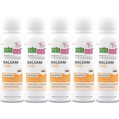 Sebamed Deodorant Aerosol 150 ML Balsam - Sensitive/Hassas (5 Li Set)