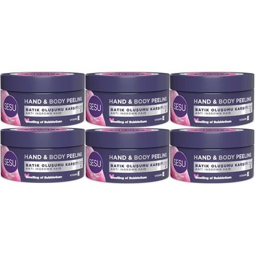 Sesu Vücut Peelingi 250ML (Hand & Body Peelıbg) (6 Lı Set)