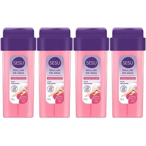 Sesu Roll-On Sir Ağda 100ML Pembe Hassas Cilt (4 Lü Set)