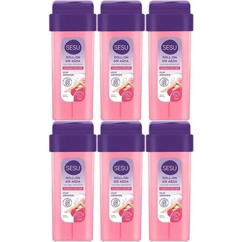 Sesu Roll-On Sir Ağda 100ML Pembe Hassas Cilt (6 Lı Set)