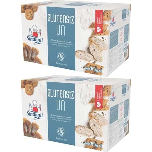 Sinangil Glutensiz Un 10KG (10000GR) Kutu Çölyak Diyetine Uygun (2PK*5KG)