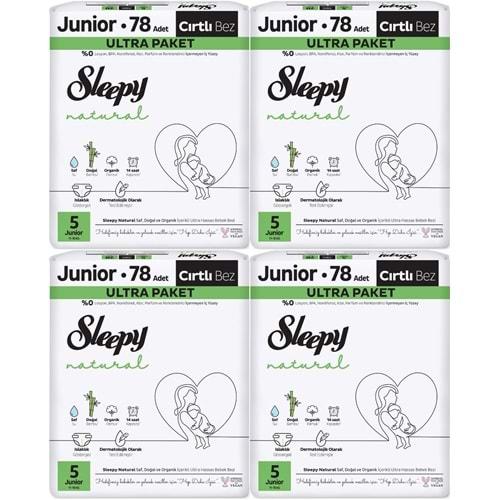 Sleepy Bebek Bezi Natural Beden:5 (11-18KG) Junior 312 Adet Avantaj Ultra Pk