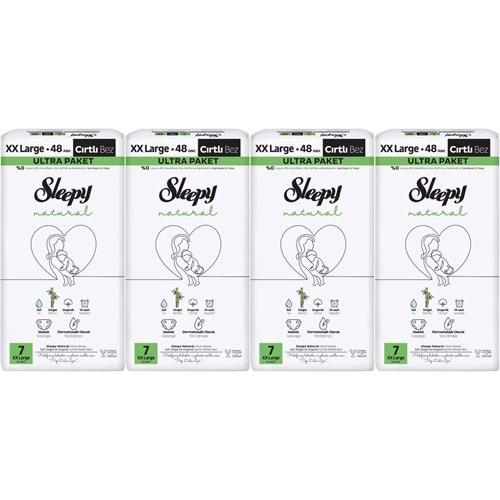 Sleepy Bebek Bezi Natural Beden:7 (20-30KG) XX Large 192 Adet Avataj Ultra Pk