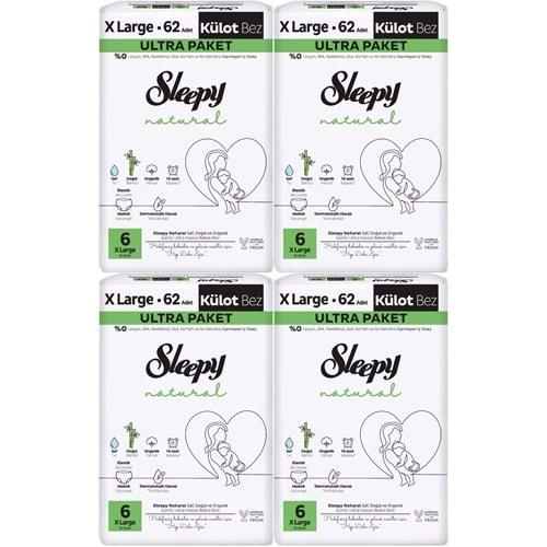 Sleepy Külot Bebek Bezi Natural Beden:6 (15-25KG) Extra Large 248 Adet Avantaj Ultra Pk