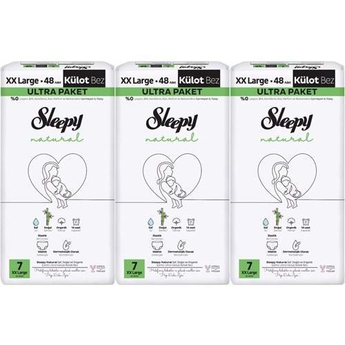 Sleepy Külot Bebek Bezi Natural Beden:7 (20-30KG) XX Large 144 Adet Aylık Ultra Pk