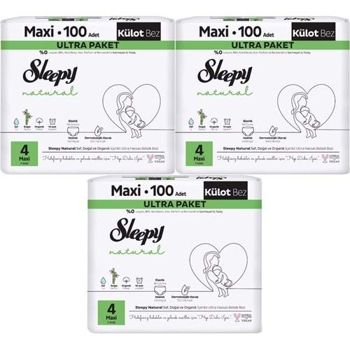 Sleepy Külot Bebek Bezi Natural Beden:4 (7-14KG) Maxi 300 Adet Ekonomik Fırsat Gross Pk