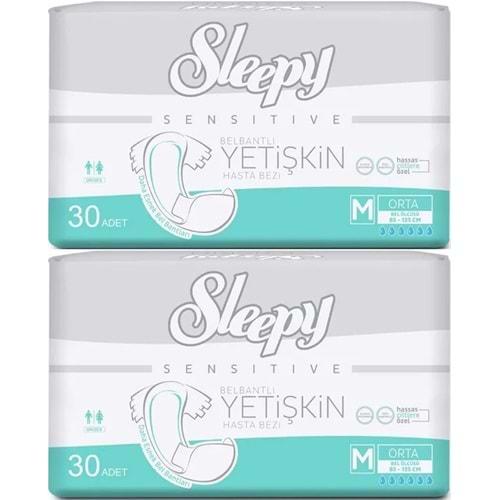 Sleepy Yetişkin Hasta Bezi Bel Bantlı M - Orta - Medium 60 Adet (2PK*30)