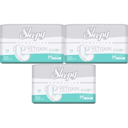 Sleepy Yetişkin Hasta Bezi Bel Bantlı M - Orta - Medium 90 Adet (3PK*30)