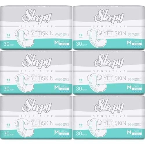 Sleepy Yetişkin Hasta Bezi Bel Bantlı M - Orta - Medium 180 Adet (6PK*30)