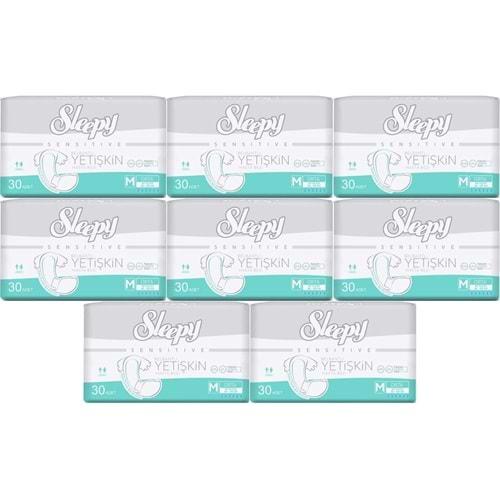 Sleepy Yetişkin Hasta Bezi Bel Bantlı M - Orta - Medium 240 Adet (8PK*30)