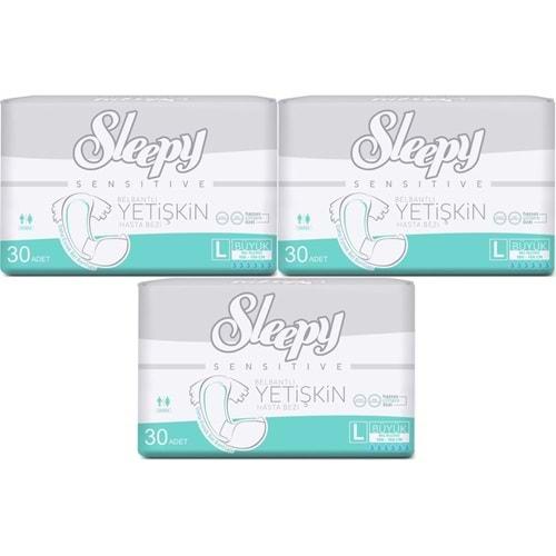 Sleepy Yetişkin Hasta Bezi Bel Bantlı L - Large - Büyük 90 Adet (3PK*30)