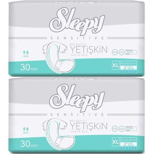 Sleepy Yetişkin Hasta Bezi Bel Bantlı XL - Extra Large - Ekstra Large 60 Adet (2PK*30)