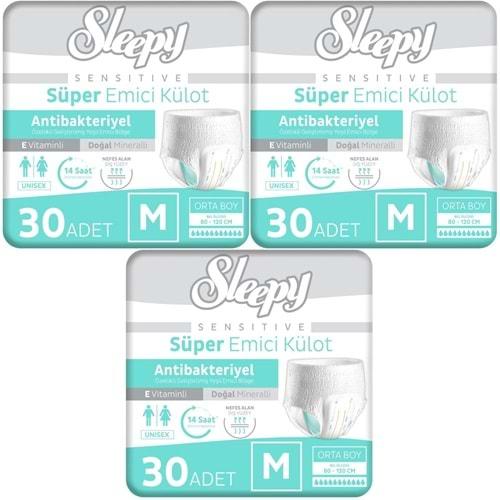 Sleepy Hasta Bezi Yetişkin Emici Külot M - Orta - Medium 90 Adet (3PK*30)