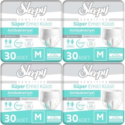 Sleepy Hasta Bezi Yetişkin Emici Külot M - Orta - Medium 120 Adet (4PK*30)