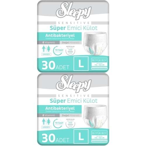 Sleepy Hasta Bezi Yetişkin Emici Külot L - Büyük - Large 60 Adet (2PK*30)