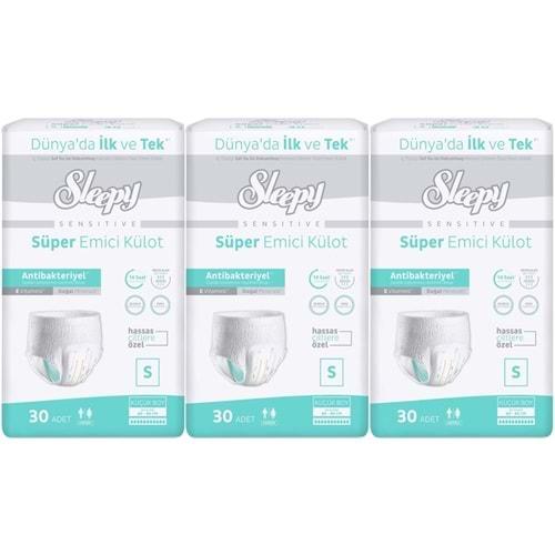 Sleepy Hasta Bezi Yetişkin Emici Külot S - Küçük - Small 90 Adet (3PK*30)