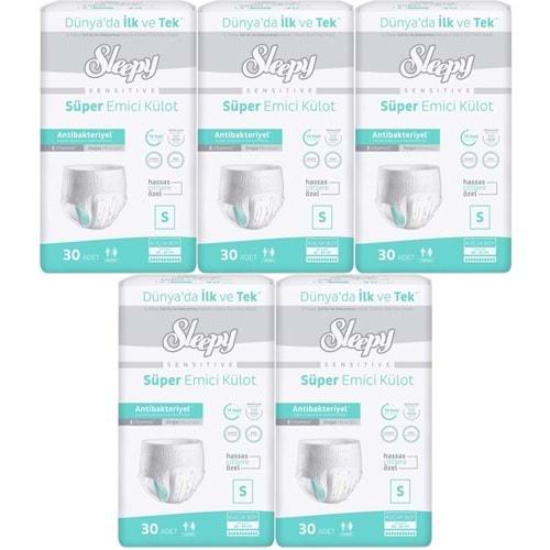 Sleepy Hasta Bezi Yetişkin Emici Külot S - Küçük - Small 150 Adet (5PK*30)