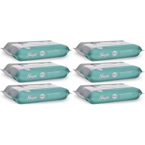 Sleepy Perine Bölgesi ve Vücut Temizleme Islak Mendil Havlu 50 Yaprak (Ebat 4XL) (6 Lı Set)
