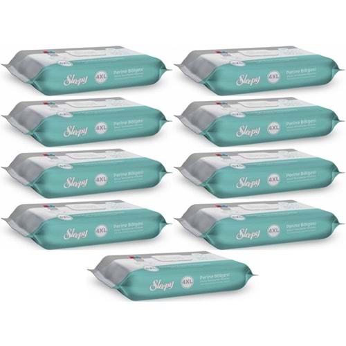 Sleepy Perine Bölgesi ve Vücut Temizleme Islak Mendil Havlu 50 Yaprak (Ebat 4XL) (9 Lu Set)