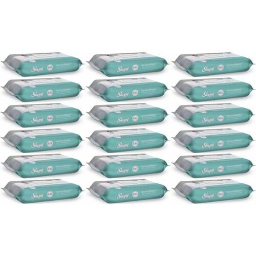 Sleepy Perine Bölgesi ve Vücut Temizleme Islak Mendil Havlu 50 Yaprak (Ebat 4XL) (18 Li Set)