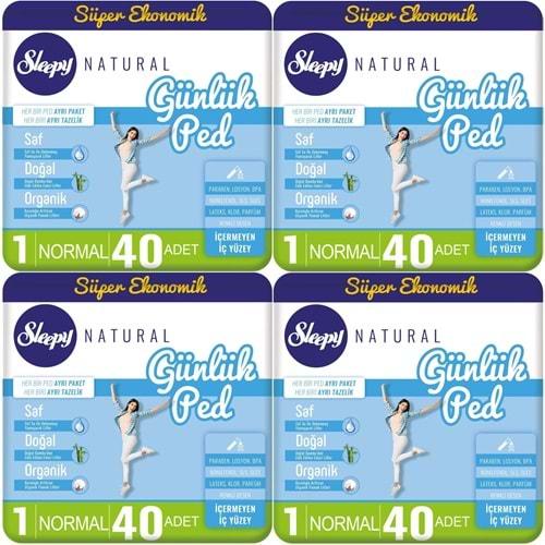 Sleepy Natural Günlük Ped Normal 160 Adet Süper Ekonomik Pk (4PK*40)