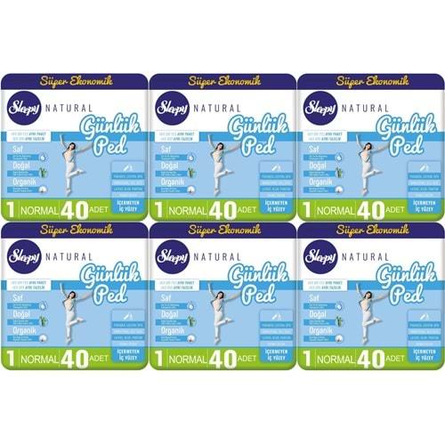 Sleepy Natural Günlük Ped Normal 240 Adet Süper Ekonomik Pk (6PK*40)