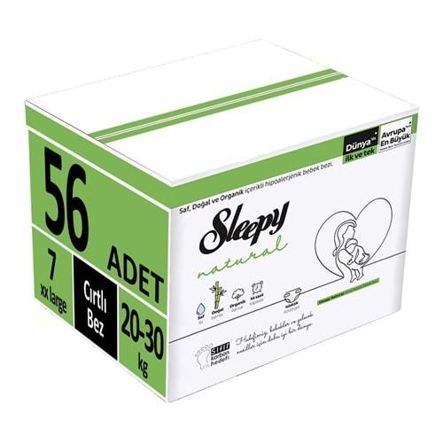 Sleepy Bebek Bezi Natural Beden:7 (20-30Kg) XX Large 56 Adet (2PK*28)