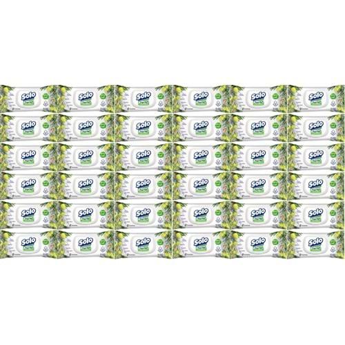 Solo Islak Havlu Mendil 50 Yaprak Limon & Biberiye (36 Lı Set) (12PK*3) 1800 Yaprak