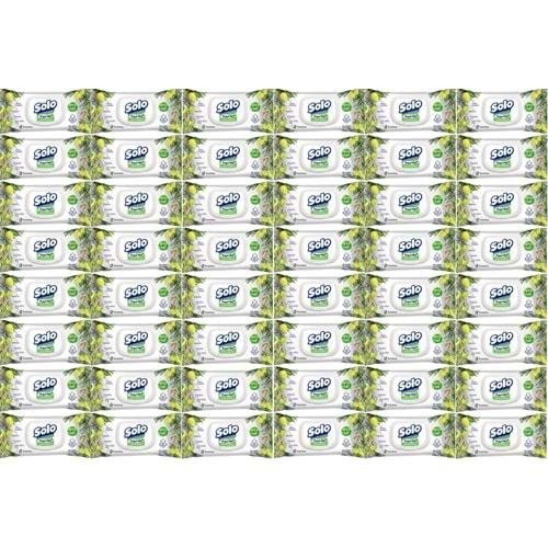 Solo Islak Havlu Mendil 50 Yaprak Limon & Biberiye (48 Li Set) (16PK*3) 2400 Yaprak