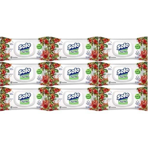 Solo Islak Havlu Mendil 50 Yaprak Elma Sirkesi & Karbonat (9 Lu Set) (3PK*3) 450 Yaprak