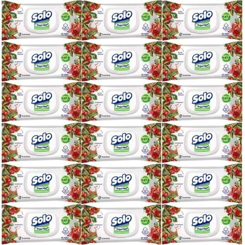 Solo Islak Havlu Mendil 50 Yaprak Elma Sirkesi & Karbonat (18 Li Set) (6PK*3) 900 Yaprak