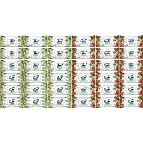 Solo Islak Havlu Mendil 50 Yaprak Limon & Biberiye-Elma Sirkesi & Karbonat (36 Lı Karma Set)