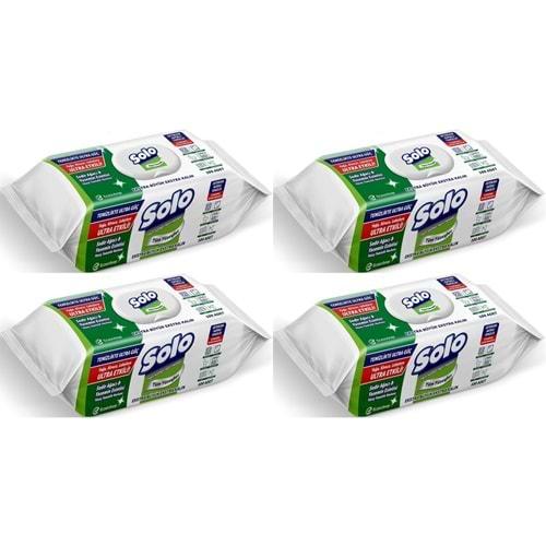 Solo Yüzey Temizlik Havlusu - Mendili 100 Yaprak Sedir Ağacı & Yasemin Esintisi (4 Lü Set) 400 Yprk