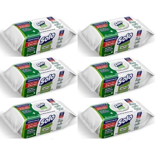 Solo Yüzey Temizlik Havlusu - Mendili 100 Yaprak Sedir Ağacı & Yasemin Esintisi (6 Lı Set) 600 Yprk