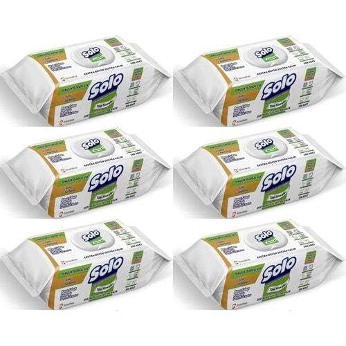 Solo Yüzey Temizlik Havlusu - Mendili 100 Yaprak Beyaz Sabun Ferahlığı (6 Lı Set) 600 Yaprak