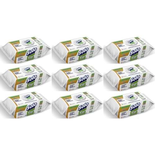 Solo Yüzey Temizlik Havlusu - Mendili 100 Yaprak Beyaz Sabun Ferahlığı (9 Lu Set) 900 Yaprak