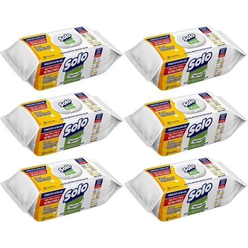 Solo Yüzey Temizlik Havlusu - Mendili 100 Yaprak Limon & Portakal Tazeliği (6 Lı Set) 600 Yaprak