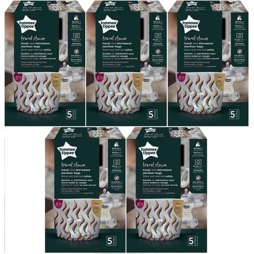 Tommee Tippee Seyahat ve Mikrodalga Sterilizatör Torbası (5 Li Set)