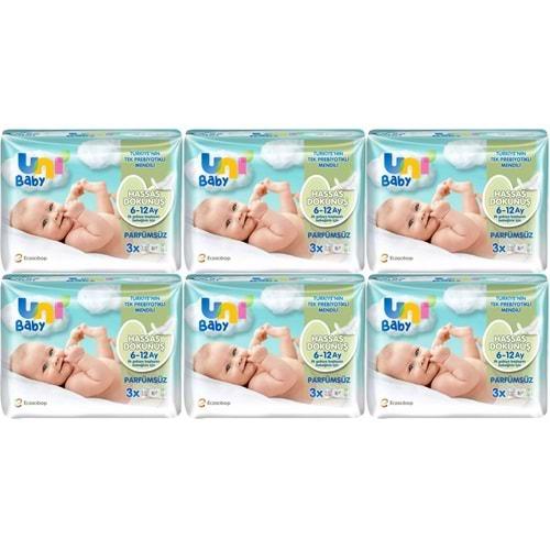 Uni Baby Islak Havlu Hassas Dokunuş 52 Yaprak (18 Li Set) 936 Yaprak (6PK*3)