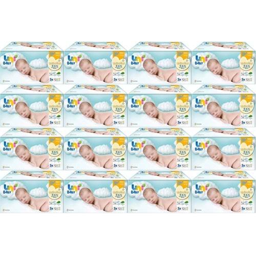 Uni Baby Islak Havlu Hassas Yeni Doğan 40 Yaprak (48Li Set) 1920 Yaprak (Narin Ciltler için)(16PK*3)