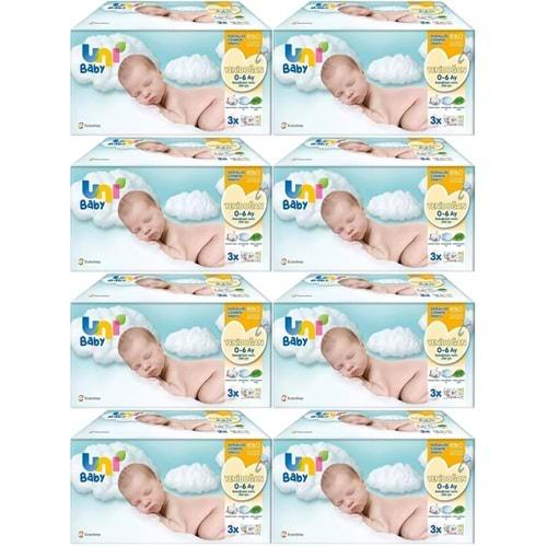 Uni Baby Islak Havlu Hassas Yeni Doğan 40 Yaprak (24 Lü Pk) 960 Yaprak (Narin Ciltler için) (8PK*3)